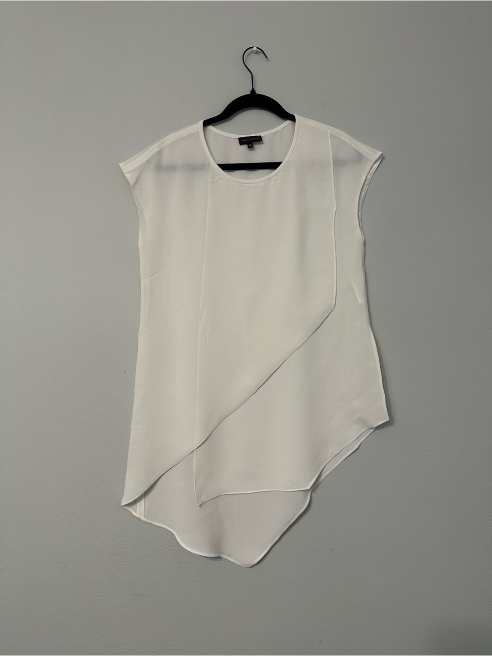 Adolfo Dominguez White Asymmetrical Layered Dress